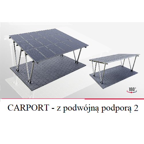 carport - zadaszenie - wersja z podwójną podporą 2